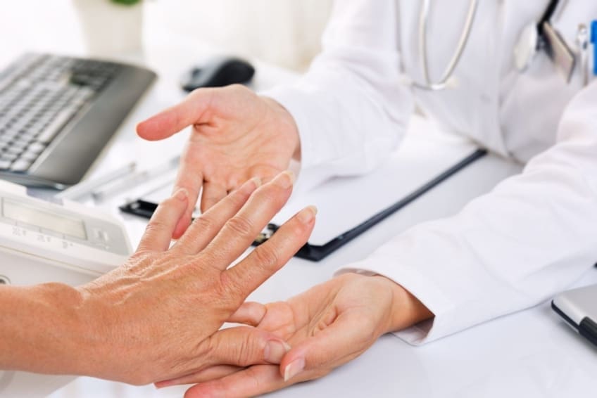 Close up of rheumatism / arthritis medical examination